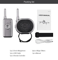 HKM-964947 Compact UAV Megaphone with Remote Control, 3.7V Lithium Battery, 1200-2000m Range