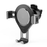 HKM-964947 Metal Gravity Bracket for Car Air Outlet - Adjustable Silicone and ABS Support, Space-Saving Design, Model BTW-B041NEW