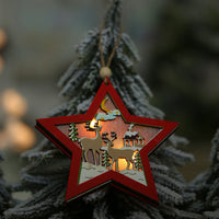 HKM-965011 Creative Hollow Wooden Pendant Light for Festive Decor, Available in Various Shapes