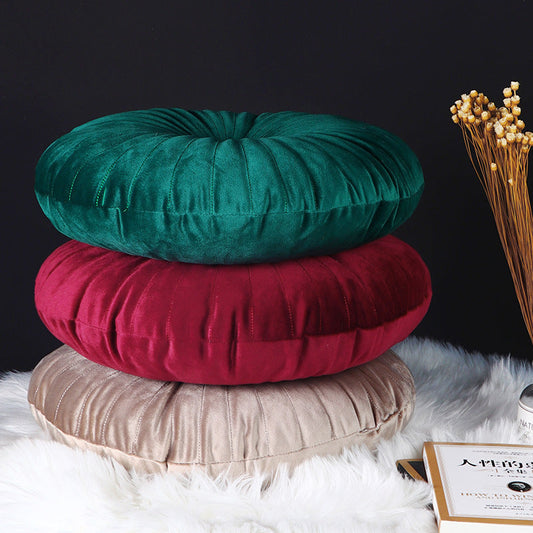 HKM-965011 Custom Round Dutch Velvet Tatami Cushion - European Classical Bay Window Pillow