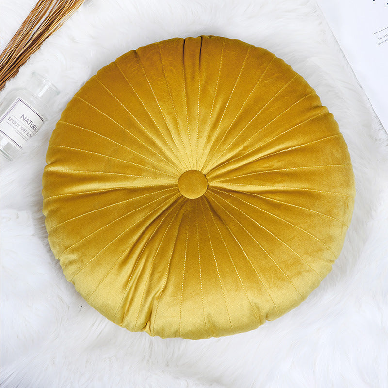 HKM-965011 Custom Round Dutch Velvet Tatami Cushion - European Classical Bay Window Pillow