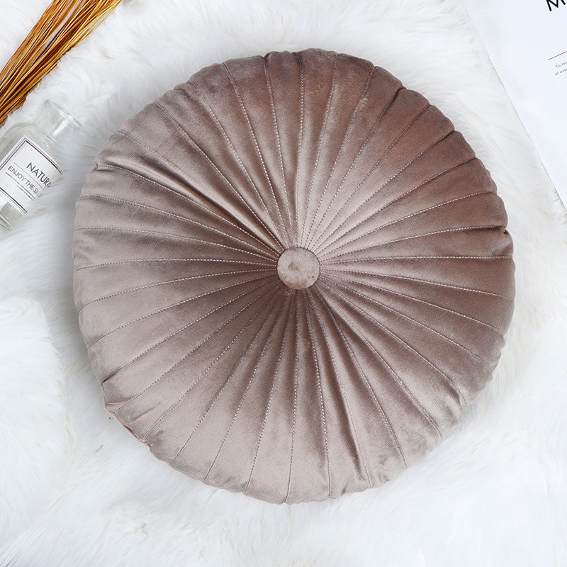 HKM-965011 Custom Round Dutch Velvet Tatami Cushion - European Classical Bay Window Pillow