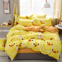 HKM-965203 Aloe Cotton Four-Piece Bedding Set in Various Playful Designs