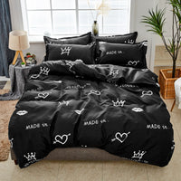 HKM-965203 Aloe Cotton Four-Piece Bedding Set in Various Playful Designs