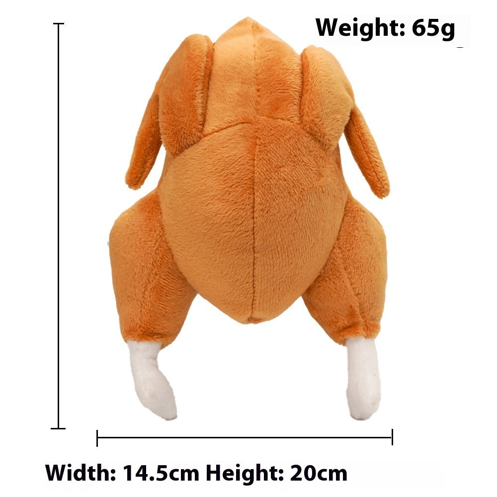HKM-965331 Pet Sounding Roast Chicken Creaking Plush Toy