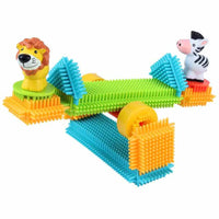 HKM-965459 Creative Farm Theme DIY Building Blocks Set, 30-Piece Bristle Construction Toy for Ages 3 and Up, Modern Design, Educational Fun
