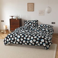 HKM-965715 Cotton Knitted Printed Four-Piece Bedding Set with Geometric, Floral, and Animal Patterns