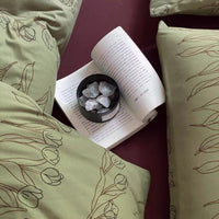 HKM-965715 Cotton Knitted Printed Four-Piece Bedding Set with Geometric, Floral, and Animal Patterns