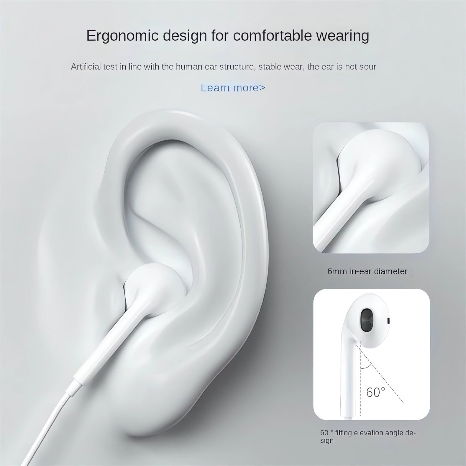 HKM-965779 Lightning In-Ear Wired Earbuds for iPhone 14, 13, 12, 11, 8 Plus, XS - Built-in Remote for Music and Calls