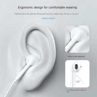 HKM-965779 Lightning In-Ear Wired Earbuds for iPhone 14, 13, 12, 11, 8 Plus, XS - Built-in Remote for Music and Calls