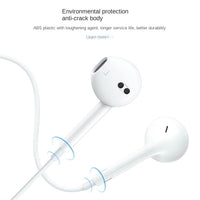 HKM-965779 Lightning In-Ear Wired Earbuds for iPhone 14, 13, 12, 11, 8 Plus, XS - Built-in Remote for Music and Calls