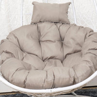 HKM-965779 Rattan Swing Bird Nest Chair with Removable and Washable Cushion - Modern Design, Solid Color, 120cm and 105cm Options