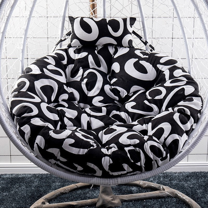 HKM-965779 Rattan Swing Bird Nest Chair with Removable and Washable Cushion - Modern Design, Solid Color, 120cm and 105cm Options