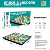 HKM-965843 EPT Magnetic Snakes and Ladders Board Game Set for Family Fun