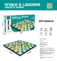 HKM-965843 EPT Magnetic Snakes and Ladders Board Game Set for Family Fun