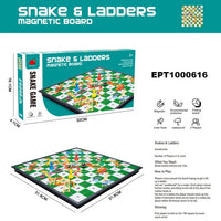 HKM-965843 EPT Magnetic Snakes and Ladders Board Game Set for Family Fun