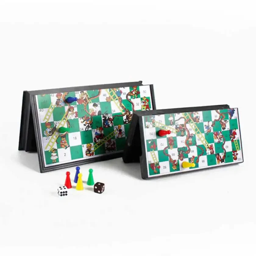 HKM-965843 EPT Magnetic Snakes and Ladders Board Game Set for Family Fun
