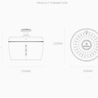 HKM-965907 Pet Water Dispenser with USB Charging, 2.5L Capacity, Silent Pump and Circulation Filtration, White