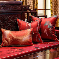 HKM-966099 Chinese Classical Jacquard Pillowcase, 45x45cm Cushion Cover for Living Room, Bedroom, and Outdoor Spaces