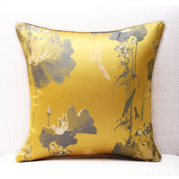 HKM-966099 Chinese Classical Jacquard Pillowcase, 45x45cm Cushion Cover for Living Room, Bedroom, and Outdoor Spaces