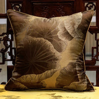 HKM-966099 Chinese Classical Jacquard Pillowcase, 45x45cm Cushion Cover for Living Room, Bedroom, and Outdoor Spaces