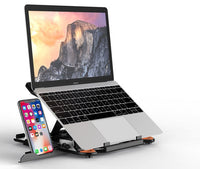 HKM-966099 Notebook Stand with Mobile Phone Holder - Air Cooling, Classic Black, Ivory White, Sakura Pink, Youth Blue