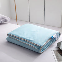 HKM-966355 Washable Cool Fiber Solid Color Summer Quilt - Available in Single, Double, Plus-Sized Options