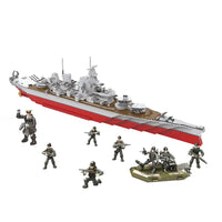 HKM-966611 Military Ships Building Block Toy Set with Figures - 2075 Pieces for Ages 6 and Up