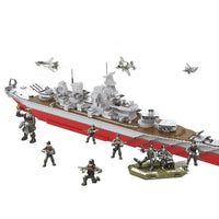 HKM-966611 Military Ships Building Block Toy Set with Figures - 2075 Pieces for Ages 6 and Up