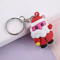 HKM-966867 3D Soft Rubber Cartoon Keychain for Christmas Gifts and Kindergarten Prizes