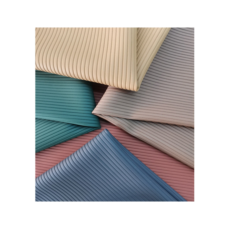 HKM-966867 Striped PVC Leather for Furniture and Luggage - 1.3mm Thickness, 137cm Width