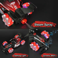 HKM-966995 1:12 Scale Remote Control Drift Car with 360 Rotation, Lights, Sound & Spray Function