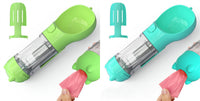 HKM-967059 Portable 3-in-1 Dog Water Bottle with Food Container and Garbage Bag Storage