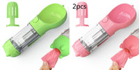 HKM-967059 Portable 3-in-1 Dog Water Bottle with Food Container and Garbage Bag Storage