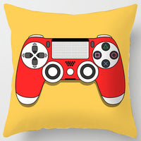 HKM-967251 Gamepad Inspired Cushion Cover - Soft Linen and Plush Material, 45x45cm
