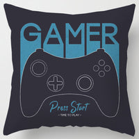 HKM-967251 Gamepad Inspired Cushion Cover - Soft Linen and Plush Material, 45x45cm
