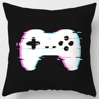 HKM-967251 Gamepad Inspired Cushion Cover - Soft Linen and Plush Material, 45x45cm