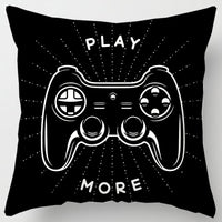 HKM-967251 Gamepad Inspired Cushion Cover - Soft Linen and Plush Material, 45x45cm