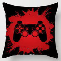 HKM-967251 Gamepad Inspired Cushion Cover - Soft Linen and Plush Material, 45x45cm