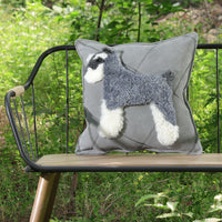 HKM-967315 Cartoon Dog Wool Cowhide Pillow - Square 40x60cm & 45x45cm, Soft PP Cotton Filling