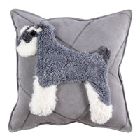 HKM-967315 Cartoon Dog Wool Cowhide Pillow - Square 40x60cm & 45x45cm, Soft PP Cotton Filling