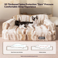 HKM-967315 Thickened Fleece-lined Pet Bed with Moon Velvet Fabric and Non-slip Base for Dogs and Multi-Pet Families