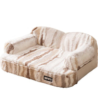 HKM-967315 Thickened Fleece-lined Pet Bed with Moon Velvet Fabric and Non-slip Base for Dogs and Multi-Pet Families