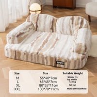 HKM-967315 Thickened Fleece-lined Pet Bed with Moon Velvet Fabric and Non-slip Base for Dogs and Multi-Pet Families