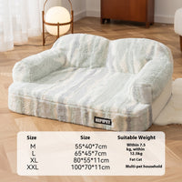 HKM-967315 Thickened Fleece-lined Pet Bed with Moon Velvet Fabric and Non-slip Base for Dogs and Multi-Pet Families