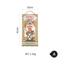 HKM-967315 Wooden House Ornaments for Christmas Hanging Decoration