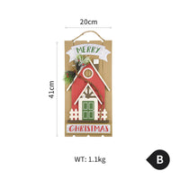 HKM-967315 Wooden House Ornaments for Christmas Hanging Decoration