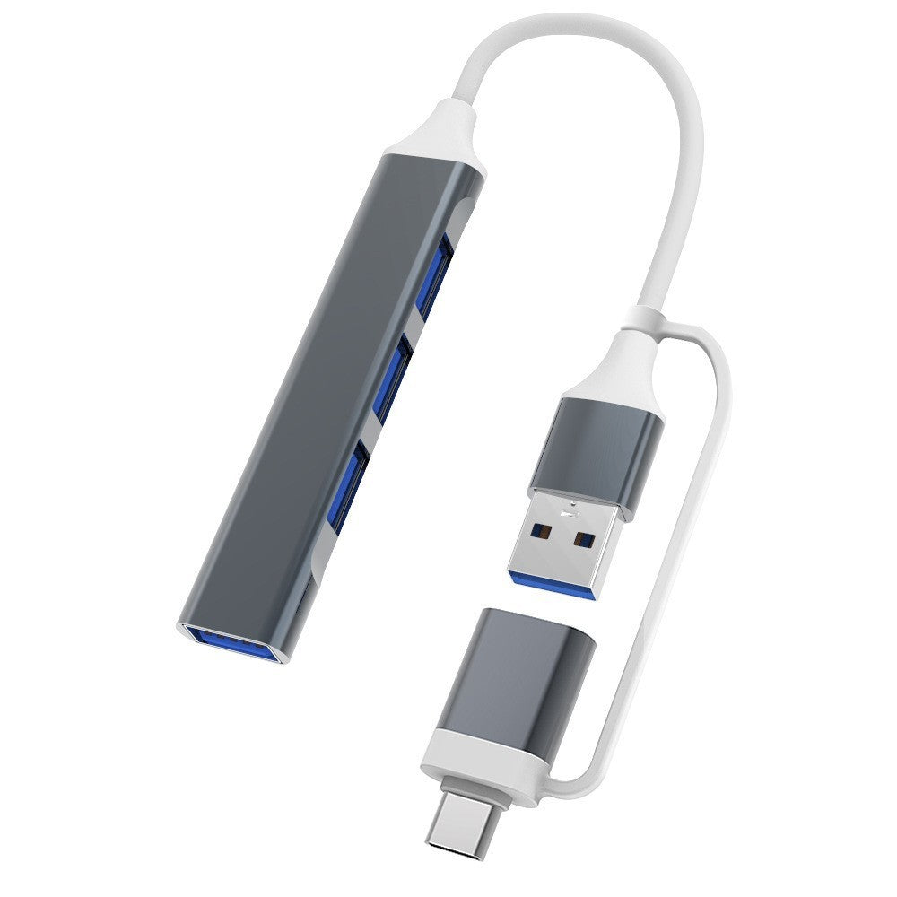 HKM-967379 Compact Two-in-One USB 3.0 Multifunctional Expansion Dock with 4 Connectors, 7cm Cable Length