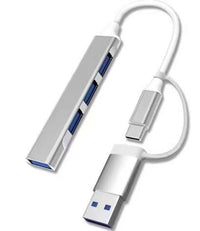 HKM-967379 Compact Two-in-One USB 3.0 Multifunctional Expansion Dock with 4 Connectors, 7cm Cable Length