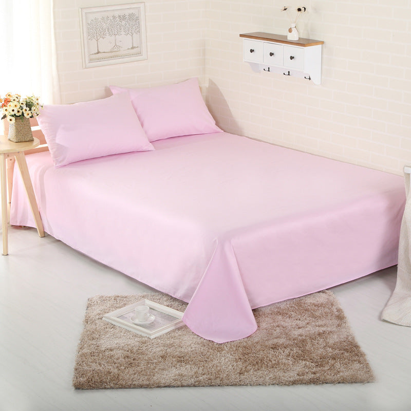 HKM-967507 Plain 100% Cotton Bed Sheet – Soft and Breathable Fabric for Ultimate Comfort